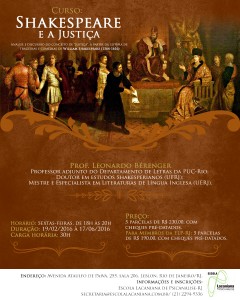 Curso Shakespeare e a Justiça